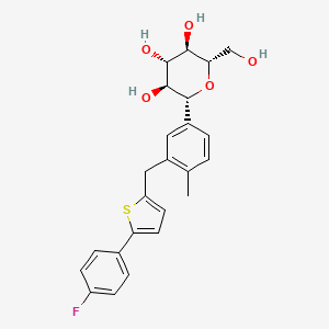 (2R,3S,4S,5R,6S)-2-(3-((5-(4-Fluorophenyl)thiophen-2-yl)methyl)-4-methylphenyl)-6-(hydroxymethyl)tetrahydro-2H-pyran-3,4,5-triol