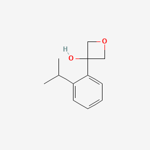 molecular formula C12H16O2 B14891794 3-(2-Isopropylphenyl)oxetan-3-ol 