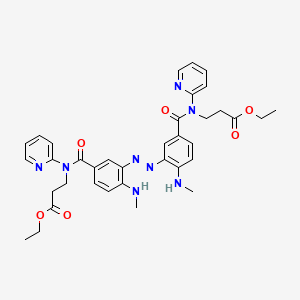 molecular formula C36H40N8O6 B14891801 Diethyl 3,3'-((3,3'-(diazene-1,2-diyl)bis(4-(methylamino)benzoyl))bis(pyridin-2-ylazanediyl))(E)-dipropionate 