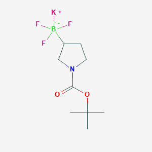 molecular formula C9H16BF3KNO2 B1489181 Trifluoroborate de potassium 1-Boc-pyrrolidine-3 CAS No. 1430219-72-9