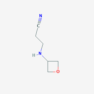 molecular formula C6H10N2O B14891821 3-(Oxetan-3-ylamino)propanenitrile 