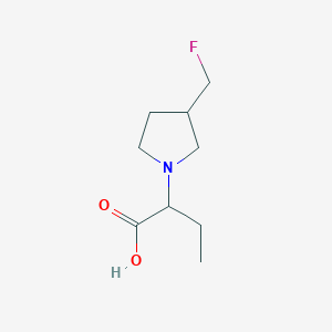 molecular formula C9H16FNO2 B1489183 2-(3-(Fluoromethyl)pyrrolidin-1-yl)butanoic acid CAS No. 2097943-88-7