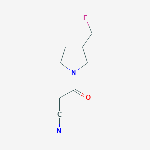 molecular formula C8H11FN2O B1489185 3-(3-(Fluoromethyl)pyrrolidin-1-yl)-3-oxopropanenitrile CAS No. 2098082-76-7