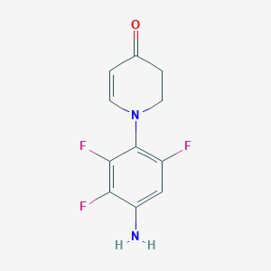 molecular formula C11H9F3N2O B14891895 1-(4-amino-2,3,6-trifluorophenyl)-2,3-dihydropyridin-4(1H)-one 