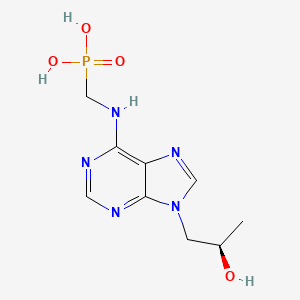 molecular formula C9H14N5O4P B14891899 (R)-(((9-(2-Hydroxypropyl)-9H-purin-6-yl)amino)methyl)phosphonic acid 