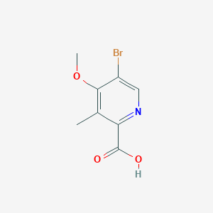 molecular formula C8H8BrNO3 B14891900 5-Bromo-4-methoxy-3-methylpicolinic acid 