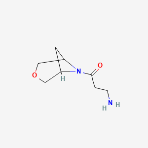 molecular formula C8H14N2O2 B1489191 3-Amino-1-(3-oxa-6-azabicyclo[3.1.1]heptan-6-yl)propan-1-one CAS No. 2097979-01-4