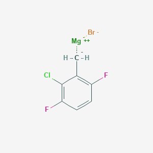 molecular formula C7H4BrClF2Mg B14891959 magnesium;2-chloro-1,4-difluoro-3-methanidylbenzene;bromide 