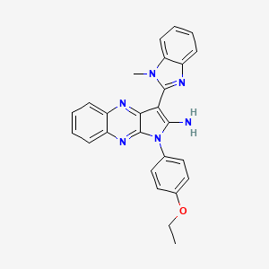 molecular formula C26H22N6O B14891993 1-(4-Ethoxy-phenyl)-3-(1-methyl-1H-benzoimidazol-2-yl)-1H-pyrrolo[2,3-b]quinoxalin-2-ylamine 