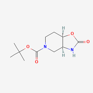 molecular formula C11H18N2O4 B14892017 (3aS,7aR)-tert-Butyl 2-oxohexahydrooxazolo[4,5-c]pyridine-5(6H)-carboxylate 