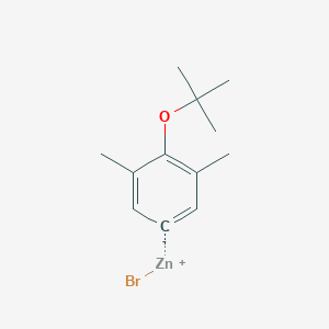 molecular formula C12H17BrOZn B14892028 (4-t-Butoxy-3,5-dimethylphenyl)Zinc bromide 