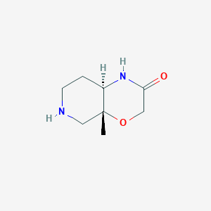 molecular formula C8H14N2O2 B14892035 rel-(4aR,8aR)-4a-Methylhexahydro-1H-pyrido[3,4-b][1,4]oxazin-2(3H)-one 