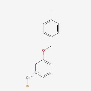 molecular formula C14H13BrOZn B14892043 3-(4-MethylbenZyloxy)phenylZinc bromide 