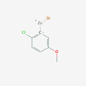 molecular formula C7H6BrClOZn B14892048 2-Chloro-5-methoxyphenylZinc bromide 