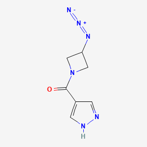 molecular formula C7H8N6O B1489205 (3-azidoazetidin-1-yl)(1H-pyrazol-4-yl)methanone CAS No. 2097952-40-2