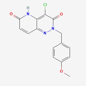 molecular formula C15H12ClN3O3 B14892067 4-Chloro-2-(4-methoxybenzyl)pyrido[3,2-c]pyridazine-3,6(2H,5H)-dione 