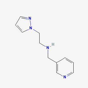 molecular formula C11H14N4 B14892086 2-(1h-Pyrazol-1-yl)-N-(pyridin-3-ylmethyl)ethan-1-amine 