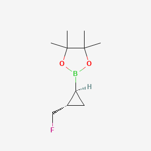 molecular formula C10H18BFO2 B14892136 2-((1S,2S)-2-(Fluoromethyl)cyclopropyl)-4,4,5,5-tetramethyl-1,3,2-dioxaborolane 