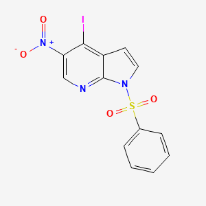 4-Iodo-5-nitro-1-(phenylsulfonyl)-1H-pyrrolo[2,3-b]pyridine