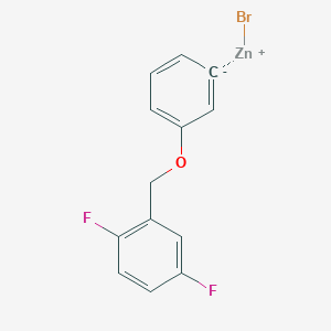 molecular formula C13H9BrF2OZn B14892147 3-(2',5'-DifluorobenZyloxy)phenylZinc bromide 