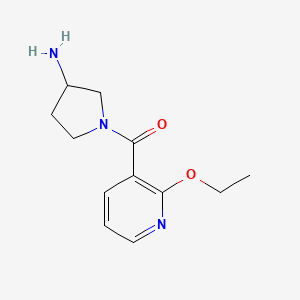 molecular formula C12H17N3O2 B1489216 (3-Aminopyrrolidin-1-yl)(2-ethoxypyridin-3-yl)methanone CAS No. 2098032-24-5