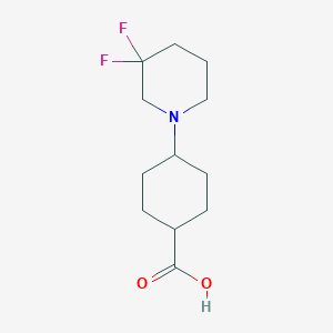 molecular formula C12H19F2NO2 B1489218 4-(3,3-Difluoropiperidin-1-yl)cyclohexane-1-carboxylic acid CAS No. 2098065-37-1