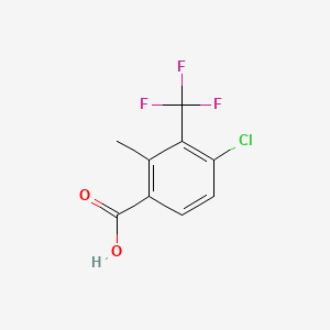 molecular formula C9H6ClF3O2 B14892203 4-Chloro-2-methyl-3-(trifluoromethyl)benzoic acid 