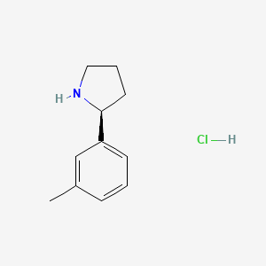 (2S)-2-(3-Methylphenyl)pyrrolidine hydrochloride