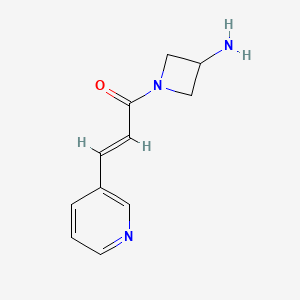 molecular formula C11H13N3O B1489223 (E)-1-(3-aminoazetidin-1-yl)-3-(pyridin-3-yl)prop-2-en-1-one CAS No. 2092877-30-8