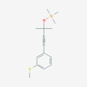 molecular formula C15H22OSSi B14892231 [1,1-Dimethyl-3-(3-methylsulfanyl-phenyl)-prop-2-ynyloxy]-trimethyl-silane 