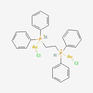 Chlorogold;2-diphenylphosphaniumylethyl(diphenyl)phosphanium