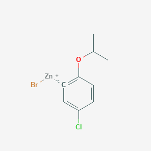 molecular formula C9H10BrClOZn B14892279 (5-Chloro-2-i-propyloxyphenyl)Zinc bromide 