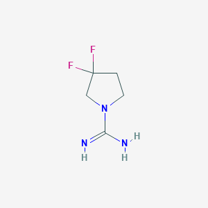 molecular formula C5H9F2N3 B1489229 3,3-Difluoropyrrolidine-1-carboximidamide CAS No. 1936672-82-0
