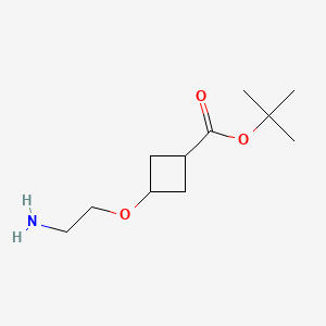 Cis-tert-butyl 3-(2-aminoethoxy)cyclobutane-1-carboxylate