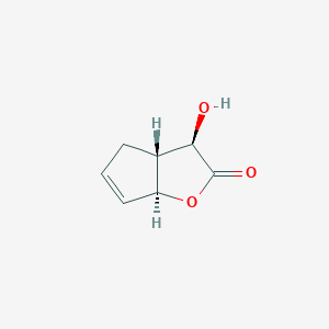 molecular formula C7H8O3 B14892309 (3R,3aR,6aS)-3-hydroxy-3,3a,4,6a-tetrahydrocyclopenta[b]furan-2-one 