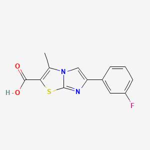 6-(3-Fluorophenyl)-3-methylimidazo[2,1-b][1,3]thiazole-2-carboxylic acid hydrochloride