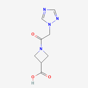 molecular formula C8H10N4O3 B1489232 1-(2-(1H-1,2,4-triazol-1-yl)acetyl)azetidine-3-carboxylic acid CAS No. 2097978-13-5