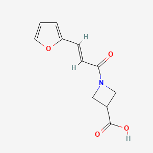 molecular formula C11H11NO4 B1489233 (E)-1-(3-(furan-2-yl)acryloyl)azetidine-3-carboxylic acid CAS No. 2092876-38-3