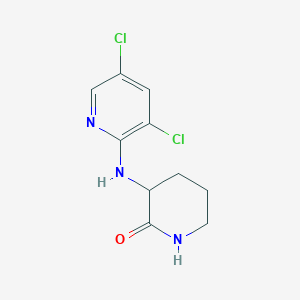 molecular formula C10H11Cl2N3O B14892332 3-((3,5-Dichloropyridin-2-yl)amino)piperidin-2-one 