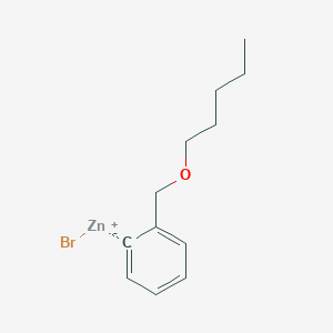 molecular formula C12H17BrOZn B14892347 2-[(n-Pentyloxy)methyl]phenylZinc bromide 