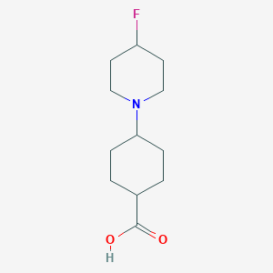 molecular formula C12H20FNO2 B1489235 4-(4-氟哌啶-1-基)环己烷-1-羧酸 CAS No. 2092034-96-1