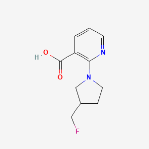 molecular formula C11H13FN2O2 B1489240 2-(3-(Fluoromethyl)pyrrolidin-1-yl)nicotinic acid CAS No. 2092251-37-9