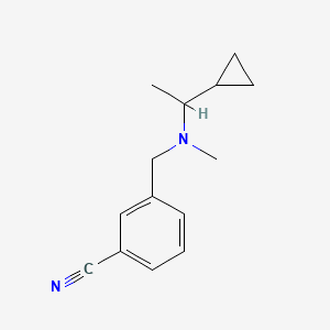 molecular formula C14H18N2 B14892415 3-(((1-Cyclopropylethyl)(methyl)amino)methyl)benzonitrile 