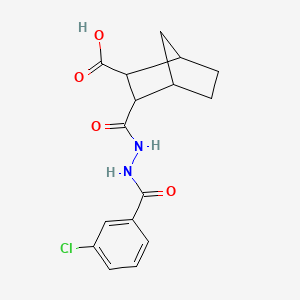 3-({2-[(3-Chlorophenyl)carbonyl]hydrazinyl}carbonyl)bicyclo[2.2.1]heptane-2-carboxylic acid