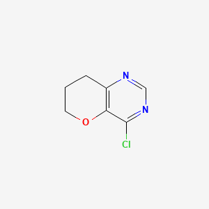 molecular formula C7H7ClN2O B14892440 4-Chloro-7,8-dihydro-6h-pyrano[3,2-d]pyrimidine 