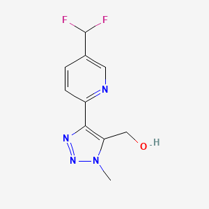 molecular formula C10H10F2N4O B14892456 (4-(5-(Difluoromethyl)pyridin-2-yl)-1-methyl-1H-1,2,3-triazol-5-yl)methanol 