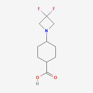 molecular formula C10H15F2NO2 B1489246 4-(3,3-Difluoroazetidin-1-yl)cyclohexane-1-carboxylic acid CAS No. 2092531-31-0