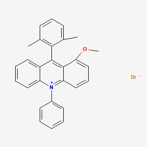 molecular formula C28H24BrNO B14892471 9-(2,6-Dimethylphenyl)-1-methoxy-10-phenylacridin-10-ium bromide 