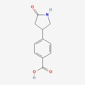molecular formula C11H11NO3 B1489253 4-(5-Oxopyrrolidin-3-yl)benzoic acid CAS No. 1510232-42-4