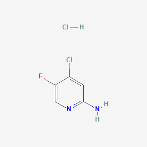 molecular formula C5H5Cl2FN2 B14892544 4-Chloro-5-fluoropyridine-2-amine hydrochloride 